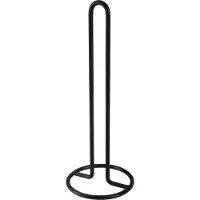 Excellent houseware Keukenrolhouder - voor 1 rol - metaal/rvs - zwart - Keukenrolhouders