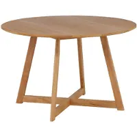 Venture Home Yadikon eetkamertafel Ø120cm , uittrekbaar met extra plaat eik decor.
