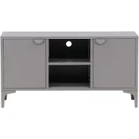 Ebuy24 Piring TV-meubel 2 deuren 1 plank lichtgrijs.