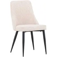 Ebuy24 2 x Leone eetkamerstoel fluweel beige.