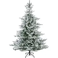 Everlands Kunstkerstboom Grandis Fir Snowy 180 cm Hoog Groen Wit