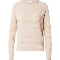 QS trui met textuur beige female | Maat: XL