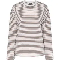 Pieces Shirt 'PCSadie' beige / wit
