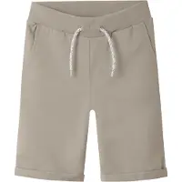 Name it KIDS sweatshort NKMVERMO grijszand Jongens Katoen Effen - maat 158