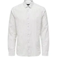 Only & Sons Overhemd 'Caiden' lichtgrijs / wit