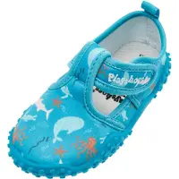 Playshoes Strand-/badschoen 'Meerestiere' turquoise / oranje / wit
