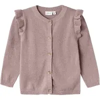 Name it Gebreid vest 'MMFabinne' mauve