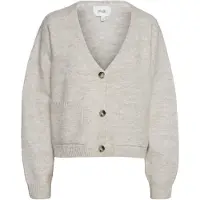 Vero Moda Gebreid vest 'VMGemma' grijs gemêleerd