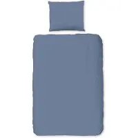 Good Morning dekbedovertrek uni - flanel - blauw - 140x220
