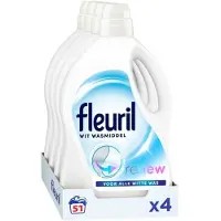 Fleuril 4x Fleuril Vloeibaar Wasmiddel Renew Witte Was 51 Wasbeurten 2,55 Liter
