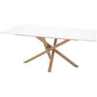 Ebuy24 Piazza eetkamertafel 90x180 cm wit.