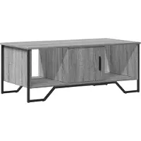 vidaXL Salontafel 100x51x40 cm bewerkt hout grijs sonoma