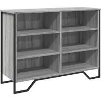 vidaXL Dressoir 101x35,5x74,5cm bewerkt hout grijs sonoma eikenkleurig