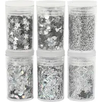 You do it Glitter en Pailletten Zilver, 6x5gr