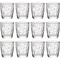 Bormioli Rocco Glazenset - Waterglazen - Transparant - Diamond - 300 ml - 12 stuks