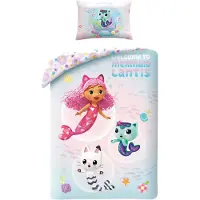 Gabby's Dollhouse Gabby's Poppenhuis BABY Dekbedovertrek, Mermaid-Lantis - 100 x 135 cm + 60 x 40 cm - Katoen