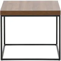 Beliani DELANO - Bijzettafel - Donkere houtkleur - MDF