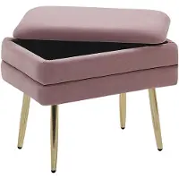 Beliani ODESSA - Hocker - Roze - Fluweel