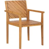 Beliani BARATTI - Tuinstoelen set van 4 - Lichtbruin - Acaciahout