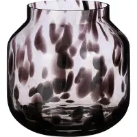 Mica Decorations Pantera Vaas - Glas - Bruin met Luipaardprint - 27x26 cm