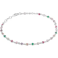 Trendjuwelier huiscollectie Armband Zilver Zirkonia 3,0 mm 16,5 + 2 cm