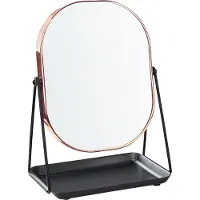 Beliani Make-up spiegels, Cosmeticaspiegel 20 x 22 cm roségoud CORREZE