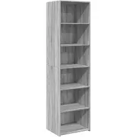 vidaXL Hoge kast 50x41x185 cm bewerkt hout grijs sonoma eikenkleurig