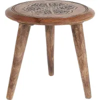 Beliani TURUA - Bijzettafel set van 2 - Donkere houtkleur - Mangohout