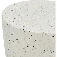 Beliani EDOLO - Bijzettafel - Wit/Terrazzo effect - Lichtbeton
