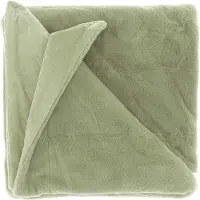 Unique living plaid klaas tea green -150x200cm