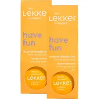 The Lekker Company deodorant crème mandarijn & citroen duoverpakking
