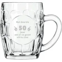Libbey Gegraveerde bierpul 55cl Het duurde 50 jaar om er zo goed uit te zien
