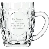 Libbey Gegraveerde bierpul 55cl Bij abraham is het wel gebleken, ouderdom komt met gebreken