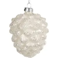 Goodwill - Kerstbal - Wit - L10 x H10 cm - 3 stuks