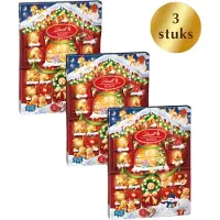 Lindt TEDDY Chocolade Adventskalender voor kinderen multi-pack 3x 170 gram - Aftellen tot Kerst - 24 chocolade verrassingen - Kerstcadeau - Chocolade cadeau
