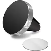 VUBIO - Telefoonhouder Auto - Zwart - Magnetisch - Metaal & Stevig - Knop - Ventilatorrooster - GSM Mobiel Houder - Autohouder - Universeel
