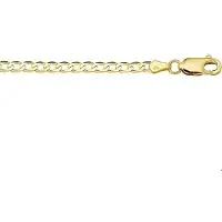 The Jewelry Collection Geelgouden Armband geslepen gourmet 3 4016998 20 cm