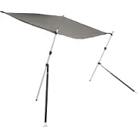 vidaXL Schaduwdoek T-top 170x208x(115-183) cm antracietkleurig