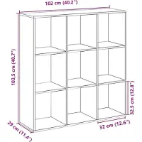 vidaXL Kamerscherm / boekenkast 102x29x103,5 cm bewerkt hout wit