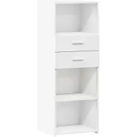 vidaXL Hoge kast 45x42,5x124 cm bewerkt hout wit
