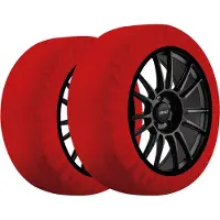 Amio Textiele Sneeuwkettingen/Sneeuwsokken voor Autobanden XS - EN16662-1 / Önorm V5121 Rood (2 stuks)