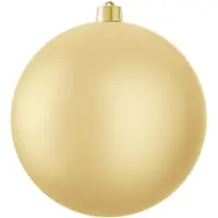 Mica Decorations KerstBal onbreekbaar goud mat - d25cm