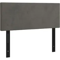 vidaXL Hoofdbord 100x5x78/88 cm fluweel donkergrijs