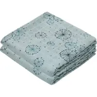 Cam Cam Copenhagen Cam Cam organic hydrofiele doeken 70x70cm Set 2 stuks | Dandelion Petrol