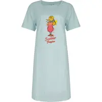 Temptation Dames Nachthemd - Slaapkleedje - Katoen - Blauw - Maat M
