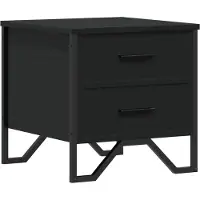 vidaXL Nachtkastje 40x41x40 cm bewerkt hout zwart