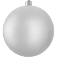 Mica Decorations KerstBal onbreekbaar zilver mat - d25cm