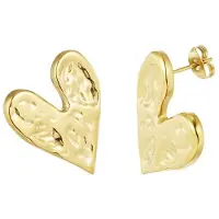 Yehwang Oorbellen my love - Hartjes oorbel - Oorbellen dames - Oorstekers - Goudkleurig - Stainless steel - Cadeau - Sieraden voor dames