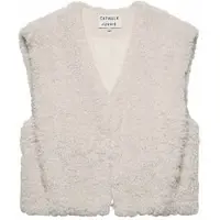 Catwalk junkie Dames Blazers Teddy Body Warmer - Wit - Maat 42