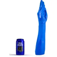 All Blue Fisting Dildo 37 x 7 cm - blauw